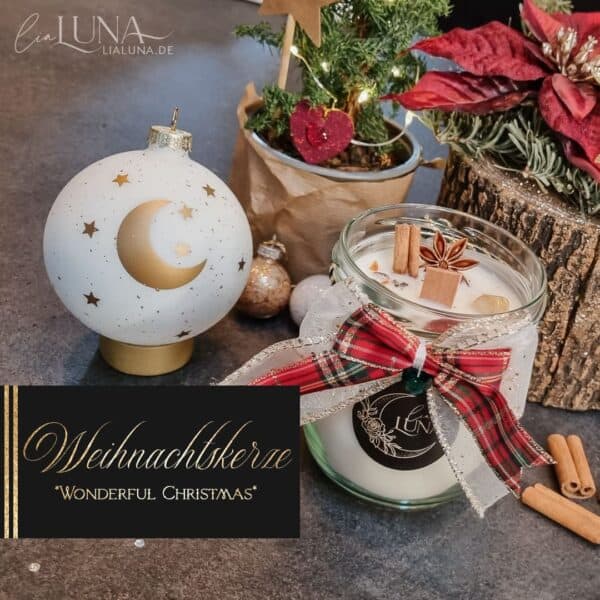 Weihnachtskerze *Wonderful Christmas* by lialuna